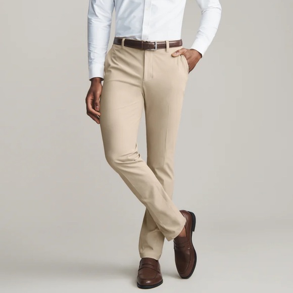 RHONE | Commuter Pant 33 Light Khaki Golfing Office Business Casual - Picture 1 of 6